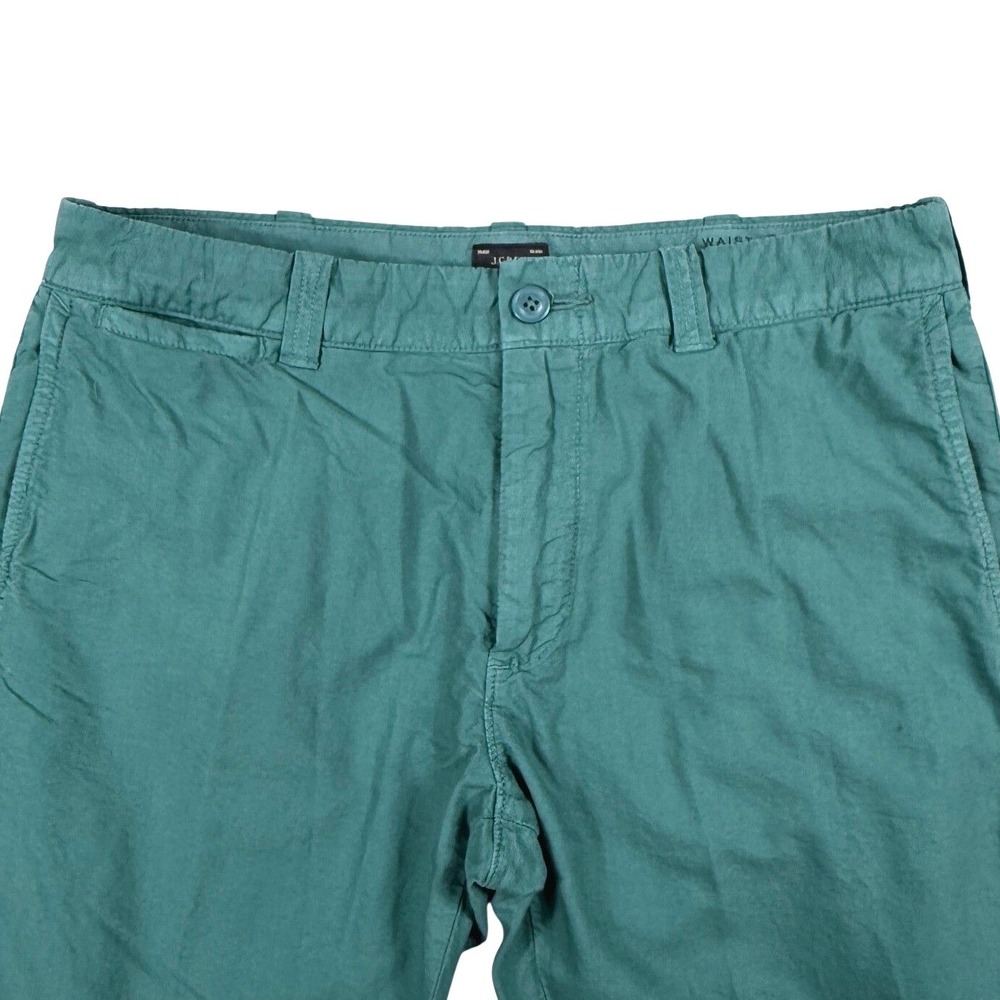J. Crew 484 Slim Fit Sun Faded Chinos Teal Green Cotton Pants Mens 31x32